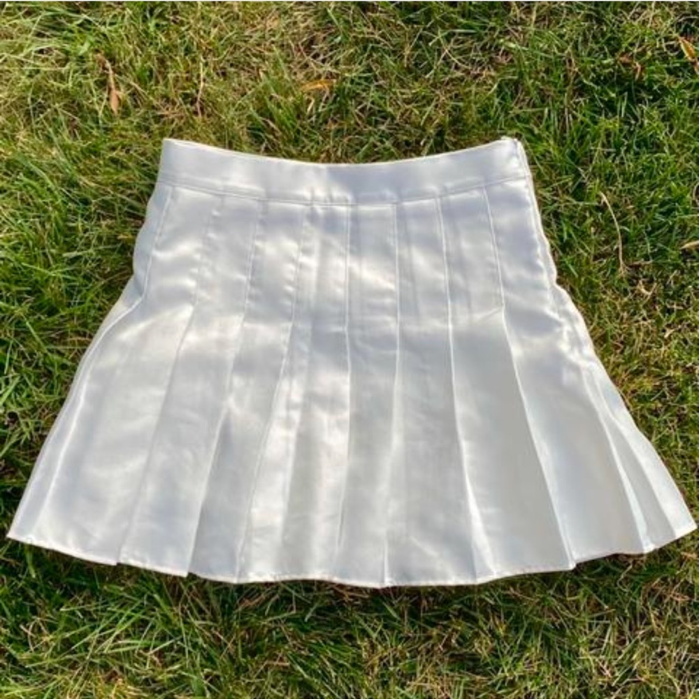 White Pleated Tennis Skirt